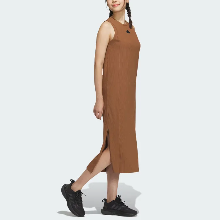 Adidas Sleeveless Dress Women's Brown-3