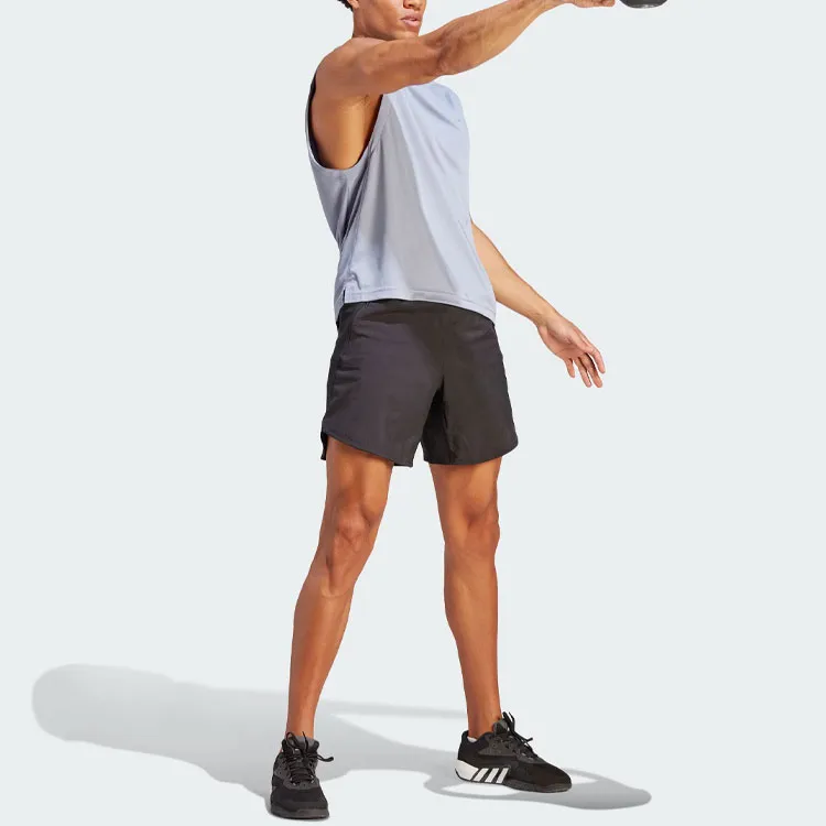 Adidas Gym Tank Tops Men Silver Gray Violet-3