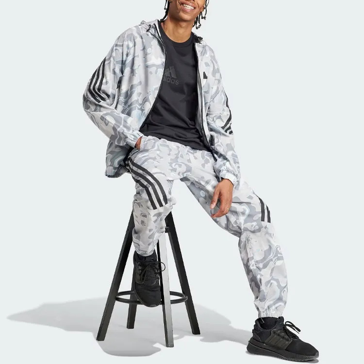 Adidas ALLOVER PRINT Jackets Men Jade White-3