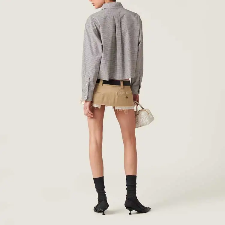 MIU MIU Checked Button Up Shirt-3