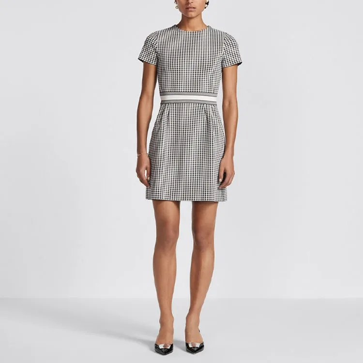 DIOR SS23 Short Sleeved Dress Women's Black-3