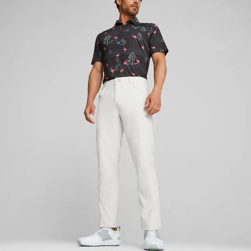 PUMA X PTC Print Polo Shirts Men Black/Light Pink-3