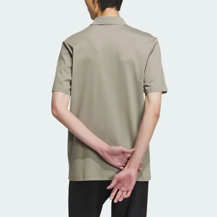 Adidas Polo Shirts Men Pebble Silver Gray-3