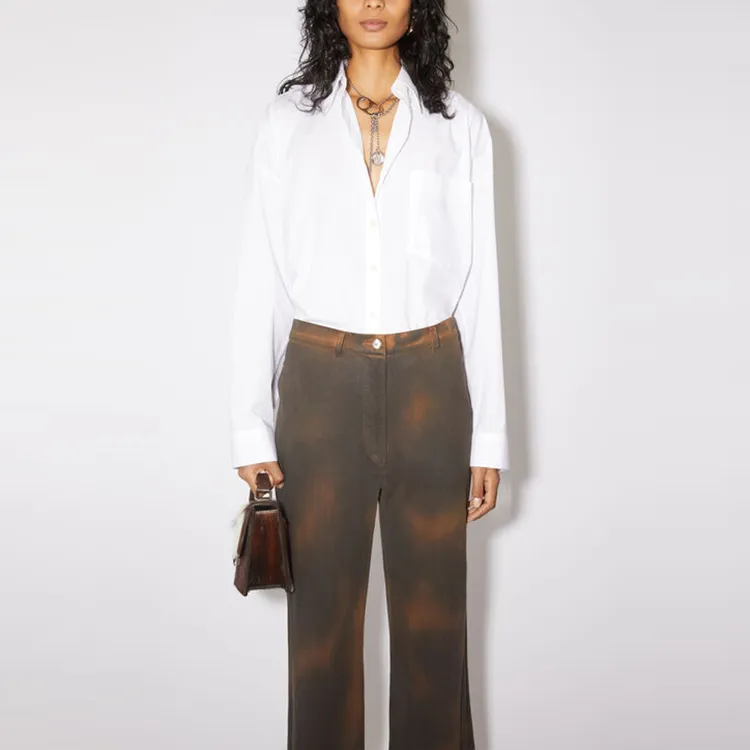 Acne Studios Ance Studios Button Up Curved Hem Shirt-1