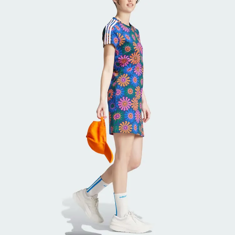 Farm Rio X Adidas FARM Rio Short Sleeved Dresses Women's Indigo-3