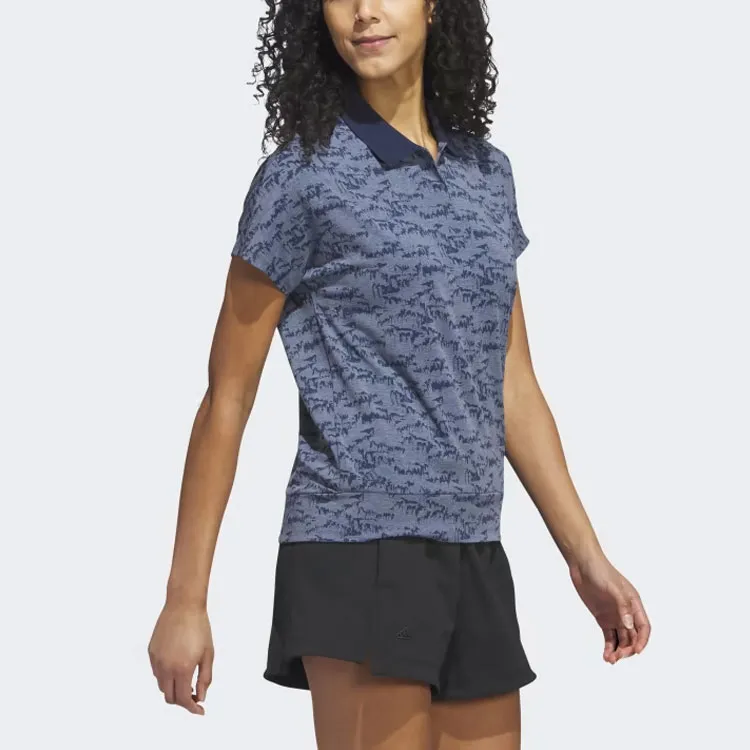 Adidas Polo Shirts Women's University Marine Blue-3