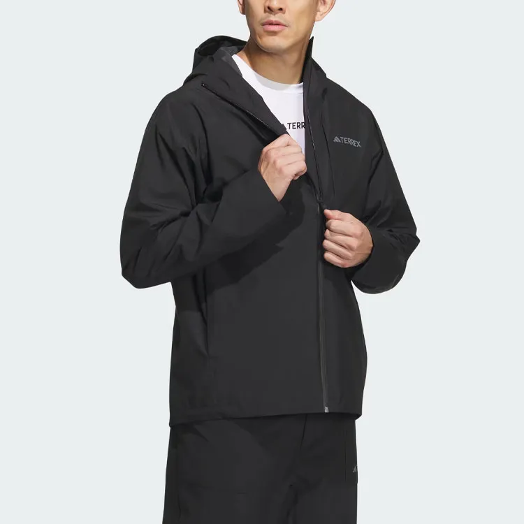 Adidas Waterproof And Windproof Windbreaker Jacket Men's Black-2