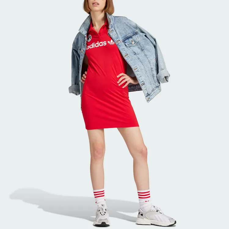 Adidas Originals Short Sleeved Dresses Women's Light Scarlet-3