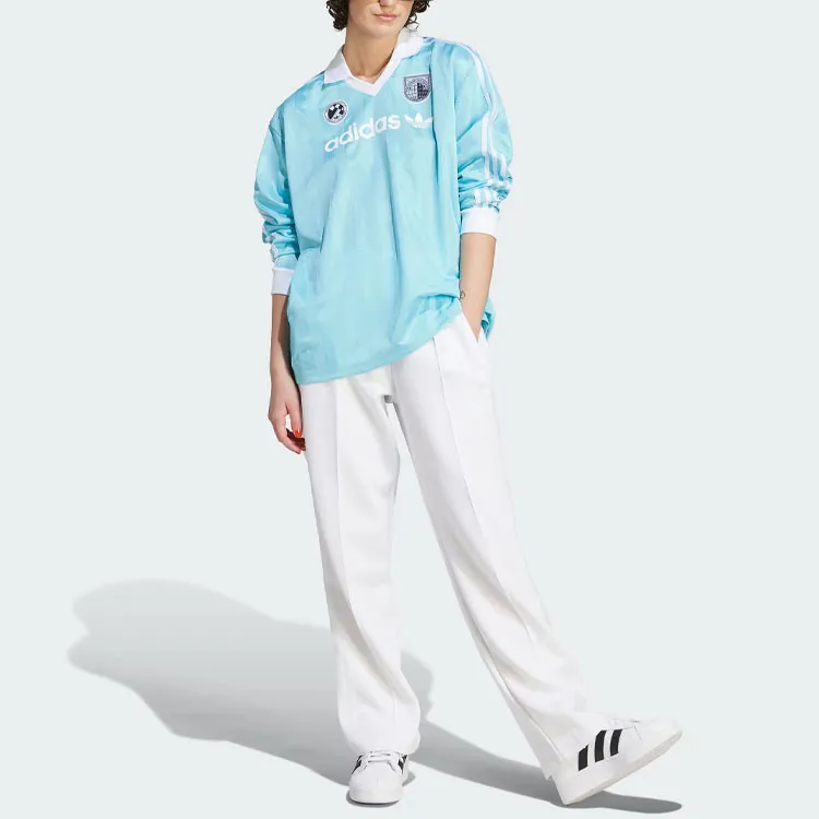 Adidas Originals Drop Shoulder Sleeve T Shirt Women's Crystal Blue-2
