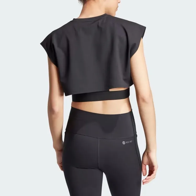 Adidas Free Shipping With AdiClub Power Aeroready Crop Sleeveless Tee-2