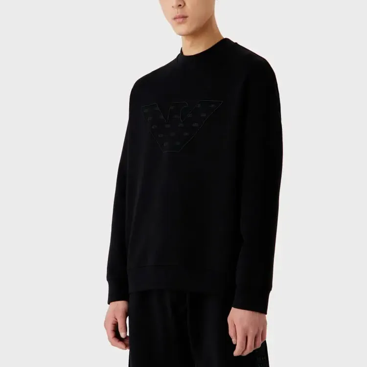 EMPORIO ARMANI Logo-embroidered Cotton Sweatshirt-2
