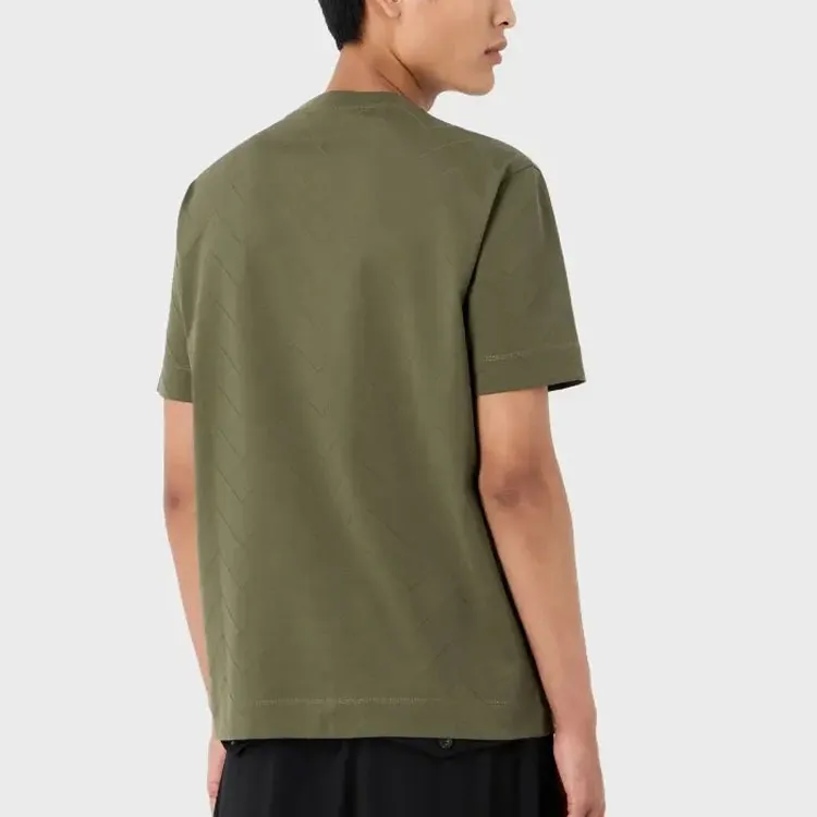 EMPORIO ARMANI FW23 T Shirt Men's Brown Green-2