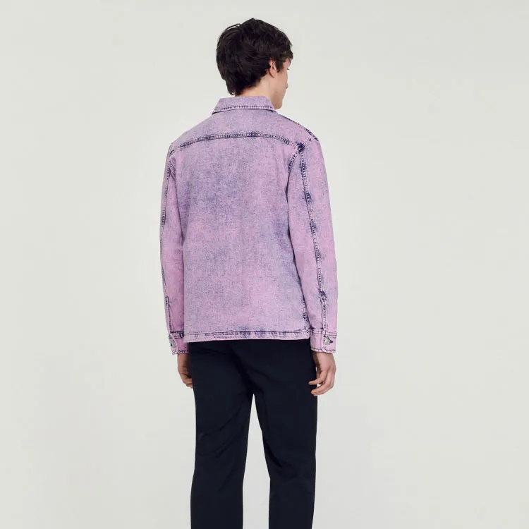 Sandro Denim Jackets Men Pink-1