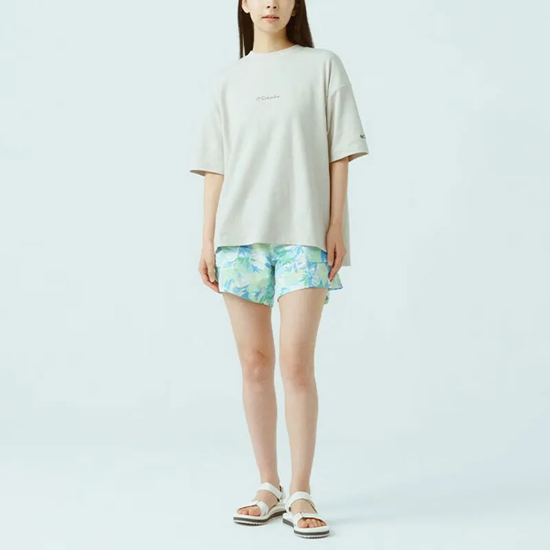 Columbia Drop Shoulder Sleeve T-Shirt Unisex Khaki-3