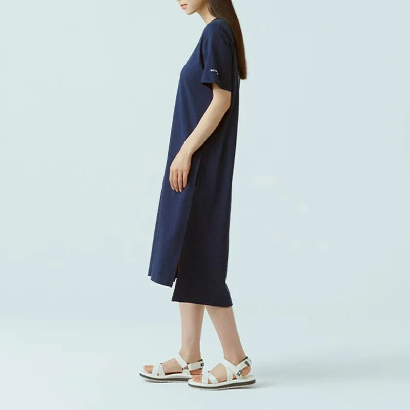 Columbia X Long Field Male Co-titled Series Short-Sleeved Dresses Women's Blue-3