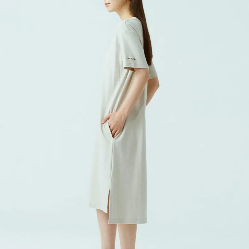 Columbia X Long Field Male Co-titled Series Short-Sleeved Dresses Women's Khaki-3