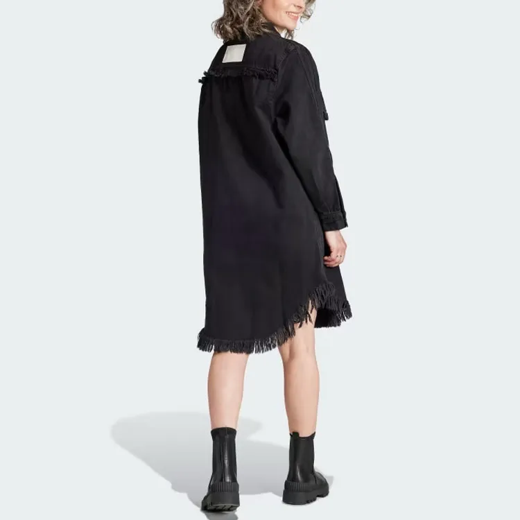 Adidas Originals Long Sleeved Dresses Women's Black-3