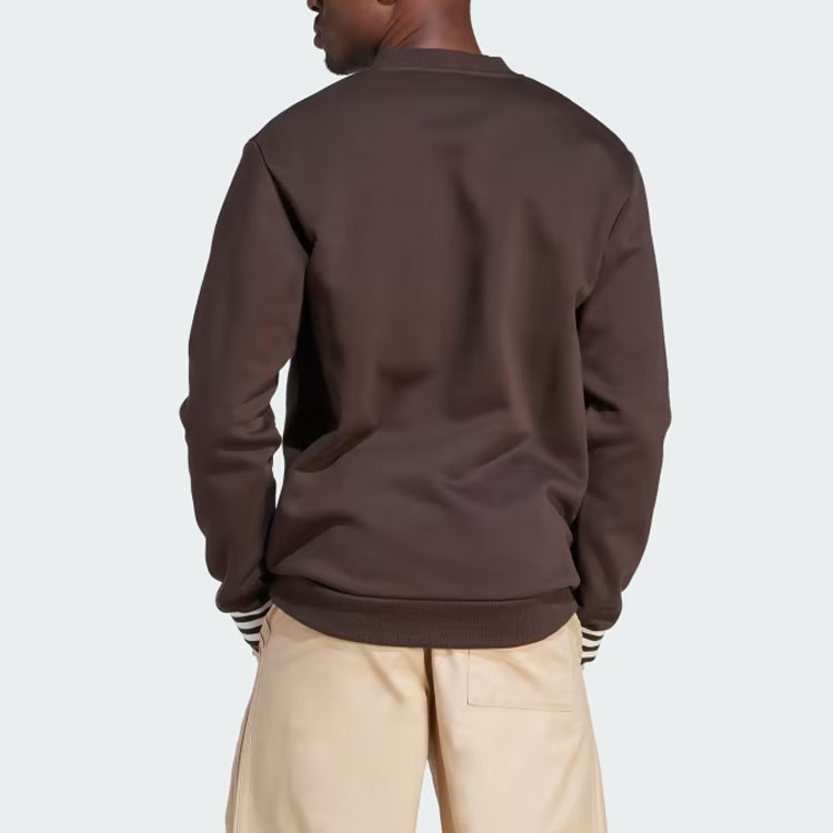 Adidas originals Nice Embroidered Sweatshirt Brown - POIZON