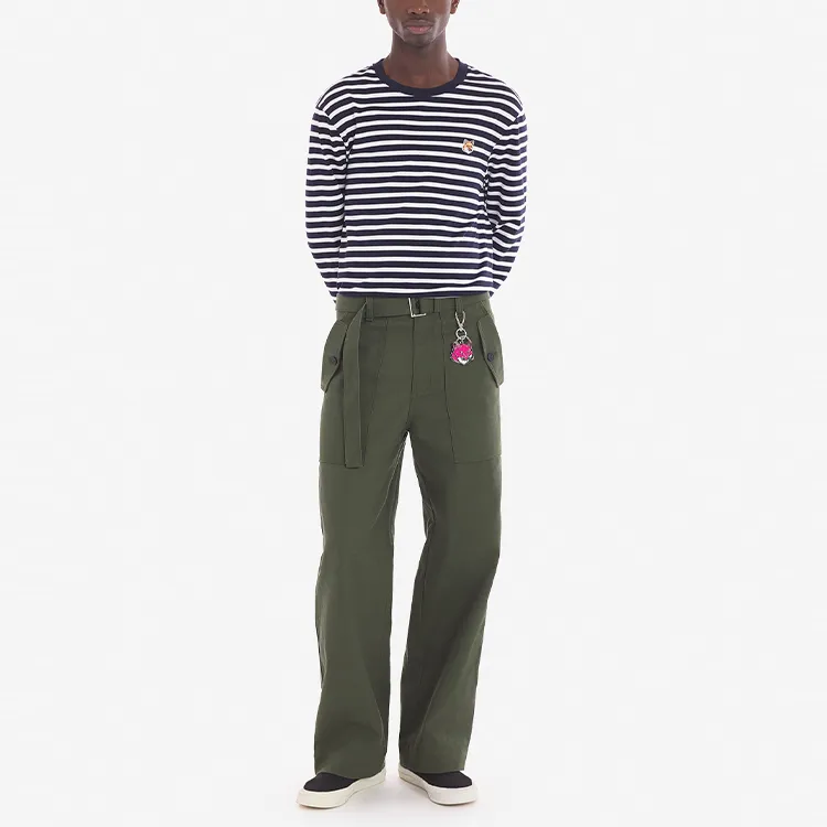 Maison Kitsuné Striped Long Sleeved T Shirt-2