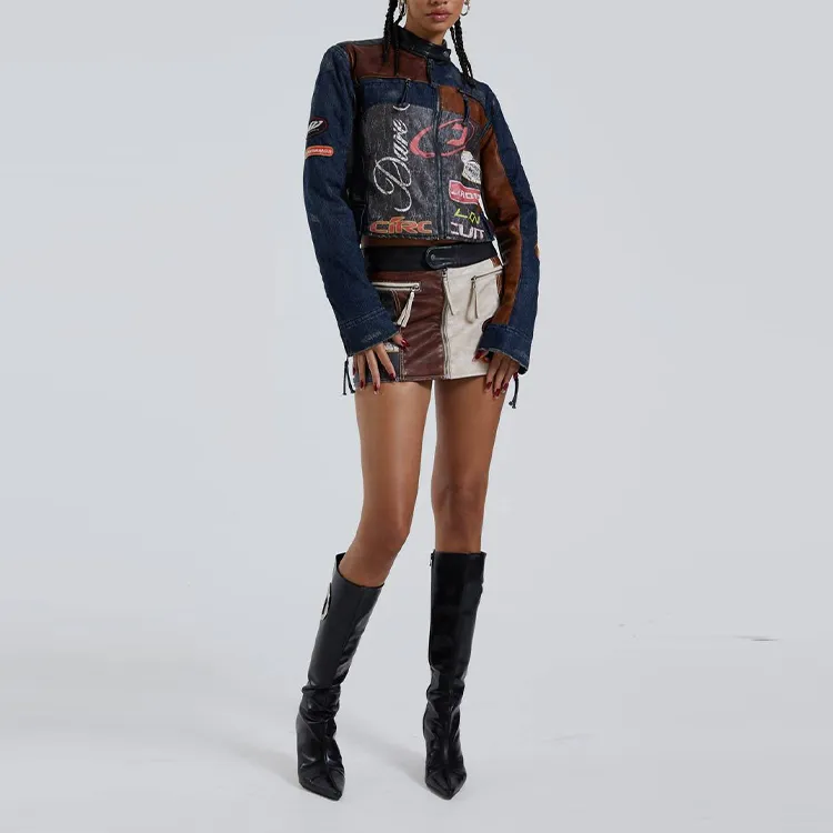 Jaded London Leather Short Skirts Women's Multicolor-2