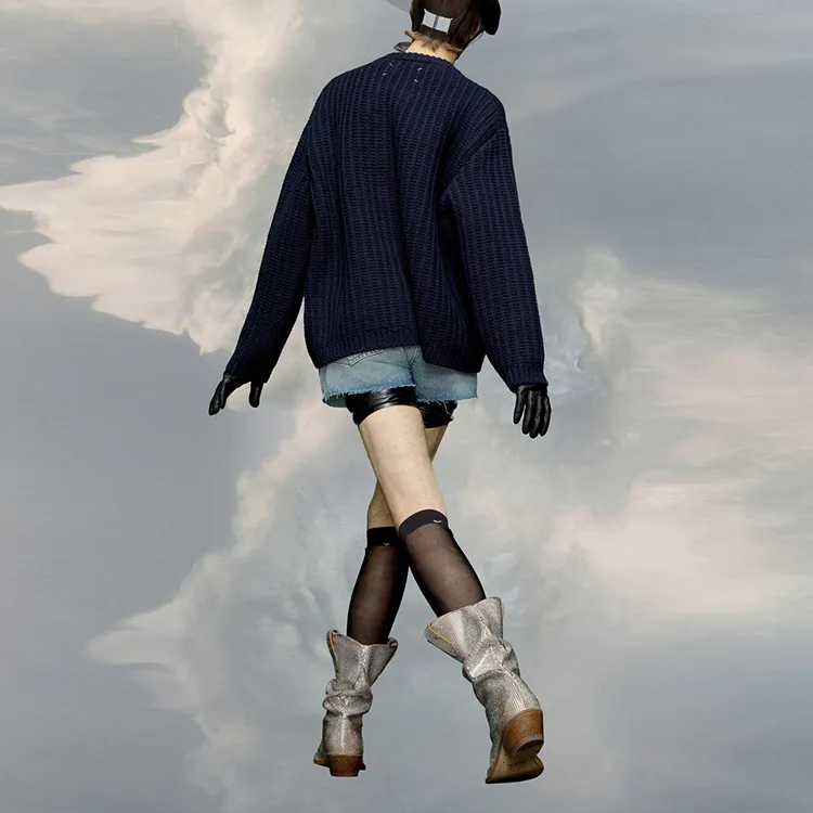 Maison Margiela Chunky Knitted Long Sleeved Zipped Cardigan-2