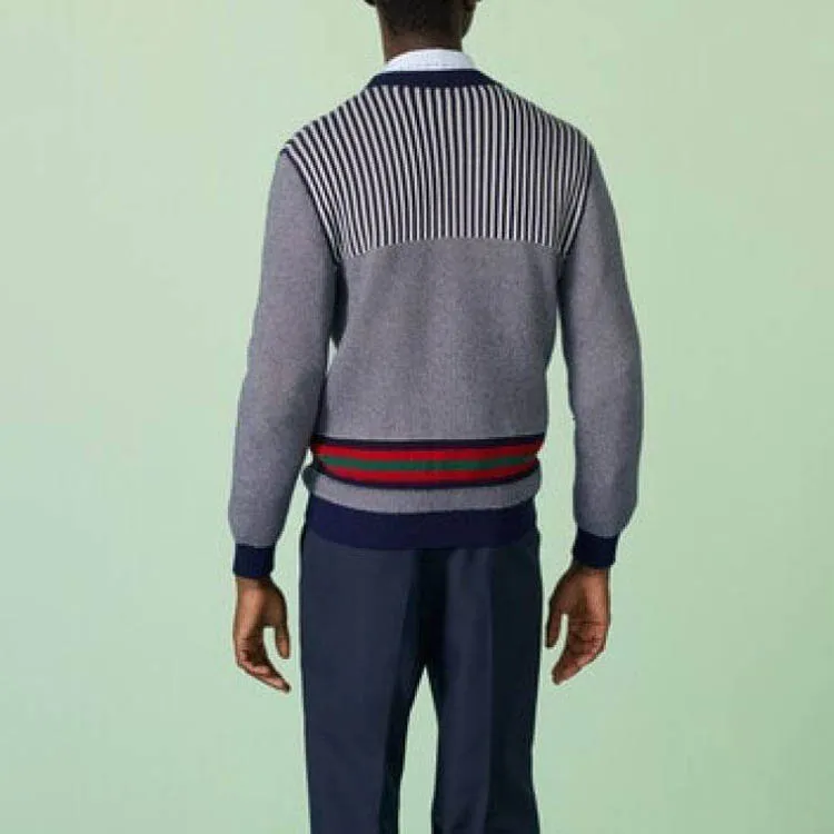 GUCCI Logo Intarsia Button Up Cardigan-2