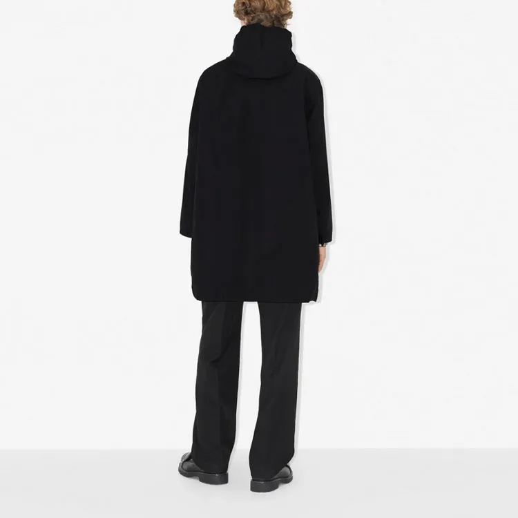 Burberry Checked hood Long sleeve Coat-2