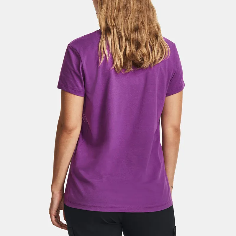 Under Armour Sportstyle T Shirts Women's Dark Purple-3
