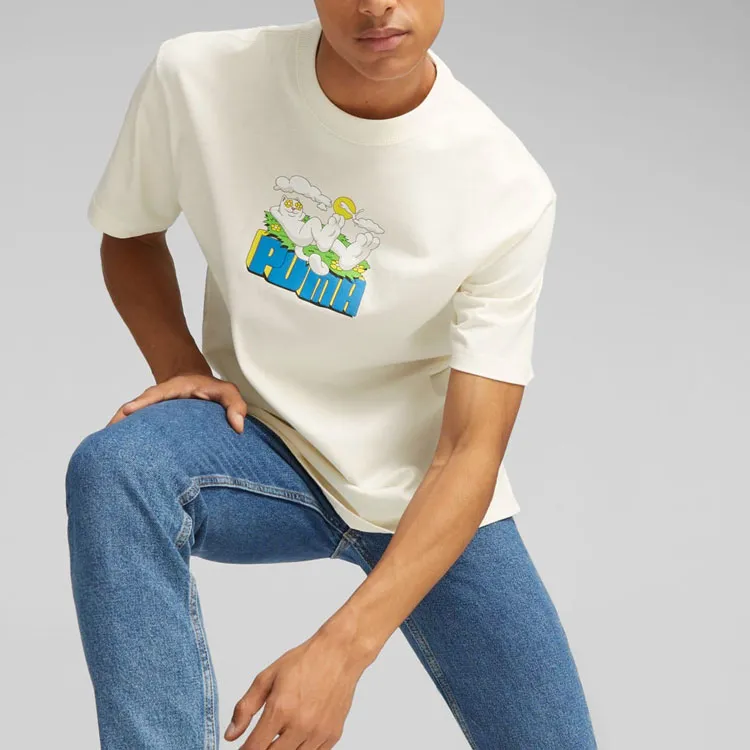 PUMA X RIPNDIP Co branded Series T Shirt Men's White-3