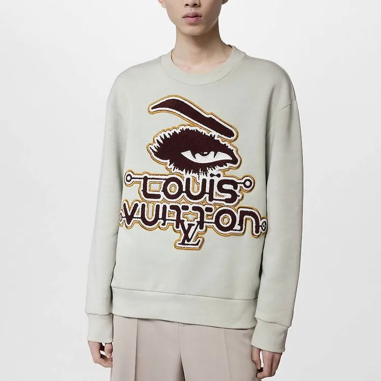 LOUIS VUITTON Sweatshirt Men's Light Green-2