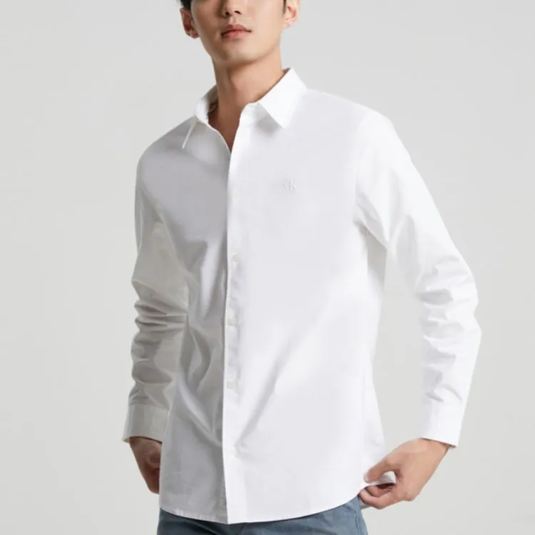 CALVIN KLEIN Shirt Men's Moon White-3