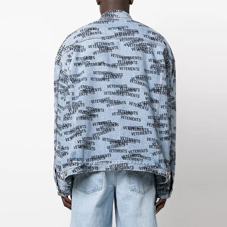 Vetements Stamped Logo Denim Jacket-3