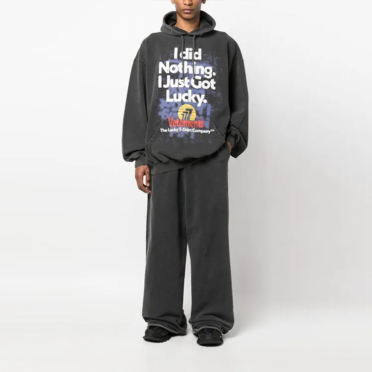 Vetements Knitted Sweatpants Unisex Charcoal Gray-2