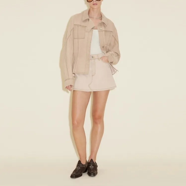HOLZWEILER Denim Jackets Women's Light Brown-1