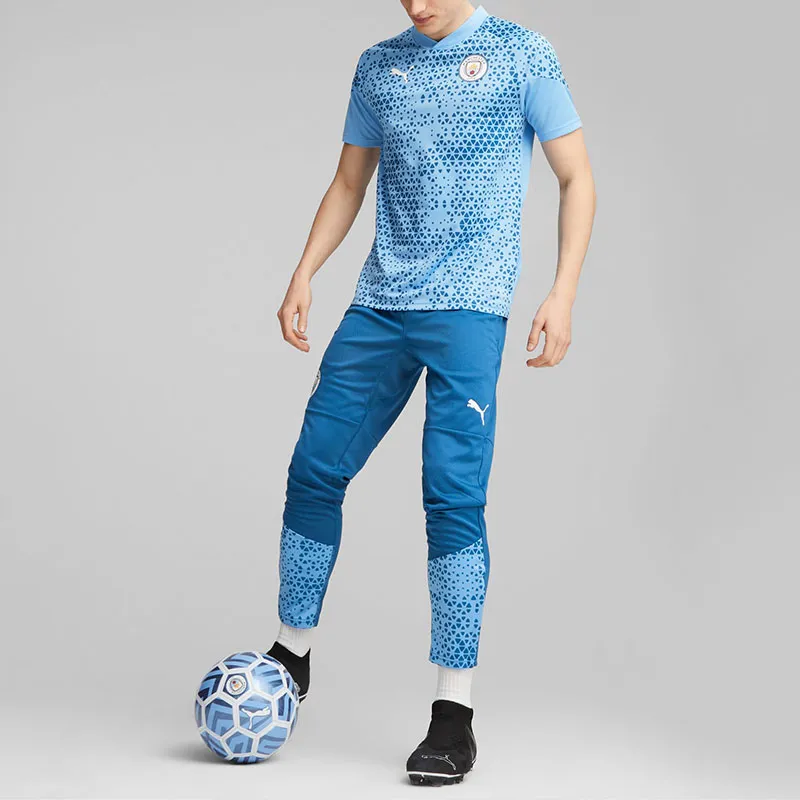 PUMA Manchester City Football Soccer Jerseys Men's Lake Blue-2
