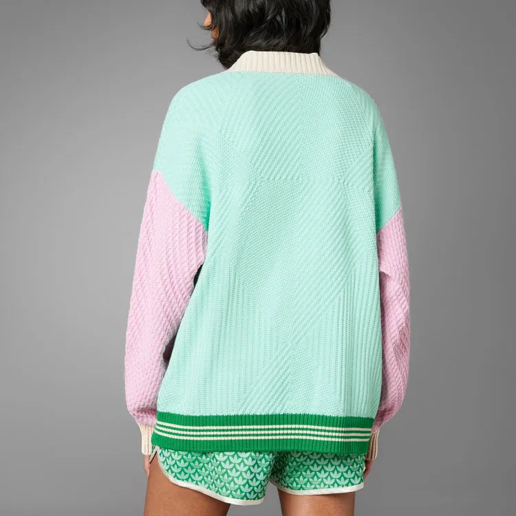 Adidas Originals SS23 Adicolor 70s Retro Series Knitwear Women's Simple Green-2