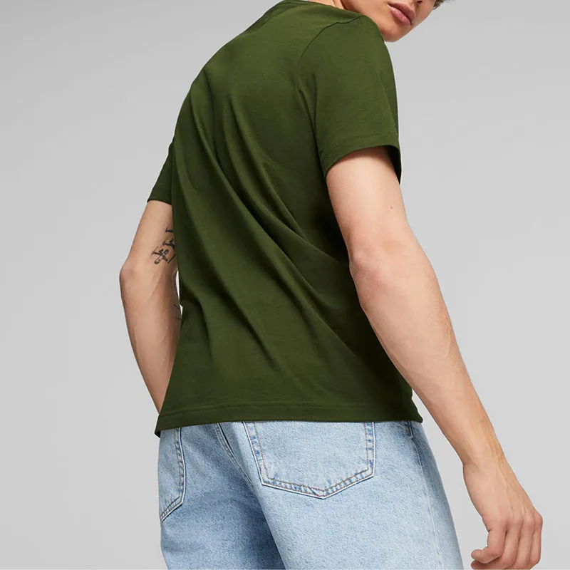 PUMA T-Shirts Men Olive Green-3