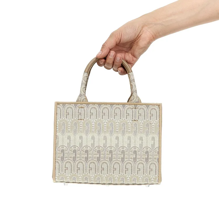 Furla Opportunity Canvas Canvas Bag Tote Bag Shopping Bag Shoulder Bag Handbag Mini Women's Multicolor-3
