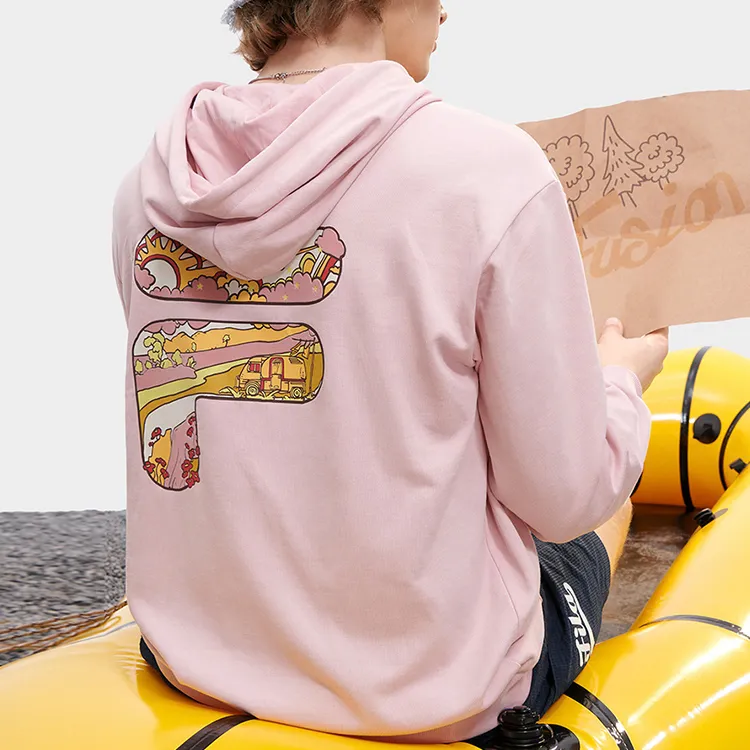FILA FUSION FOB Series Sweatshirt Unisex Red Pink-3