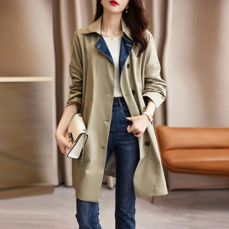 Dme Trench Coats Women's Olive Green-2