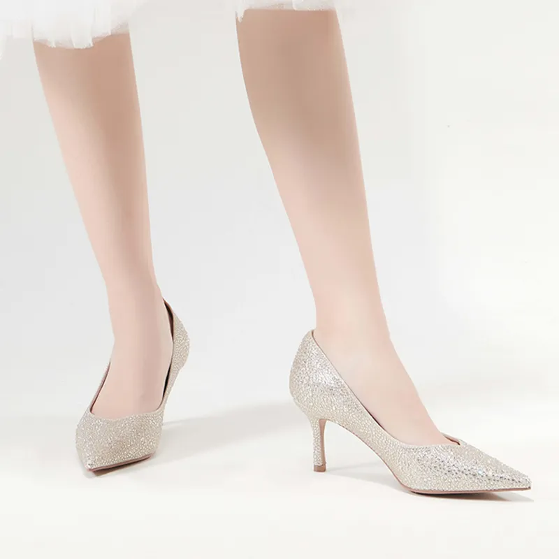 PT'SON Slim Heel High Heels 7cm Women's-6