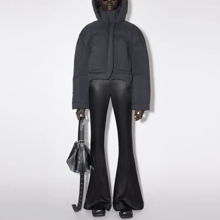 Acne Studios Hooded Puffer Jacket Black-1