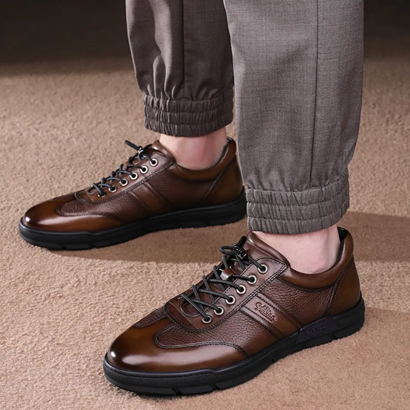 GOLDLION Men's Casual Shoes Men's Brown-6