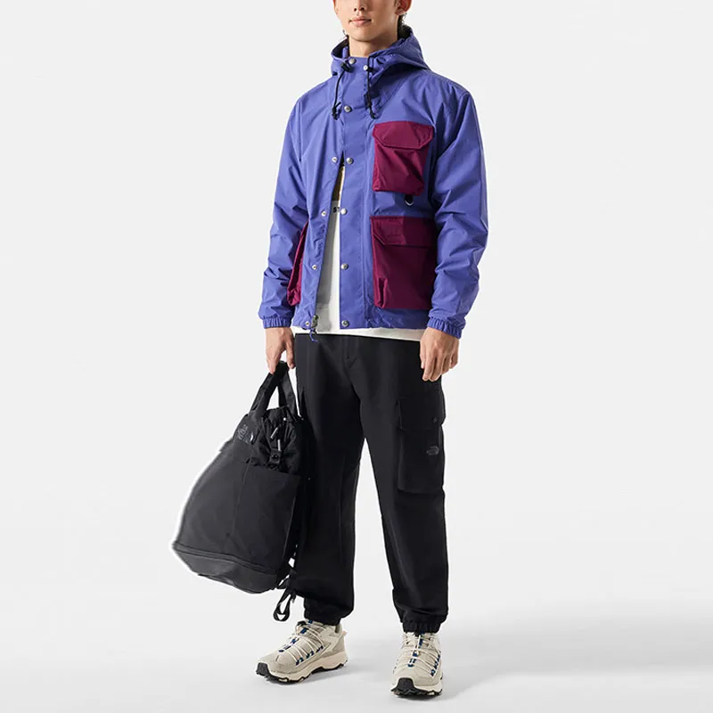 THE NORTH FACE City Outdoor Collection Outdoor Hiking Waterproof And Windproof Windbreaker Jacket Men's Purple-2