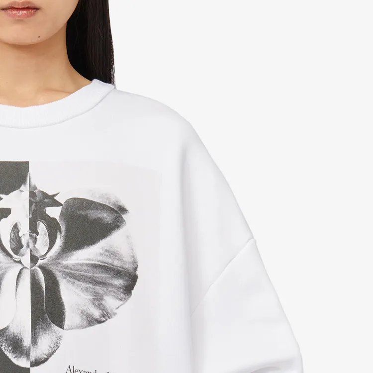 Alexander McQueen Ghost Orchid Printed Crewneck Sweatshirt-5