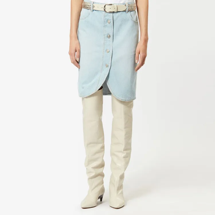 ISABEL MARANT Denim Short Skirts Women's Light Blue-1