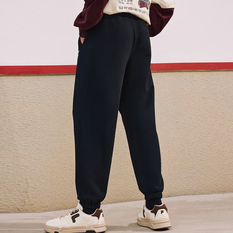 FILA FUSION FOB Series Knitted Sweatpants Men Black-3