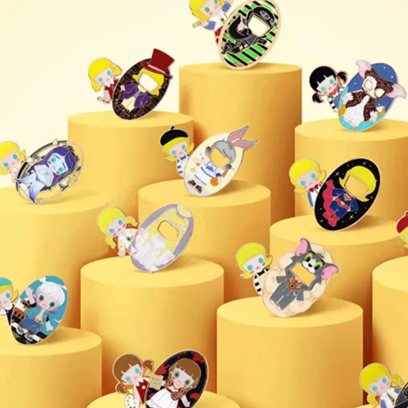 POP MART Molly X Warner Anniversary Collection Badge Blind Box Products Single Mystery Box/Full Box 12 Pcs-2