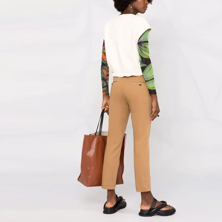 MARNI Knitted Sweatpants Women's Brown-3