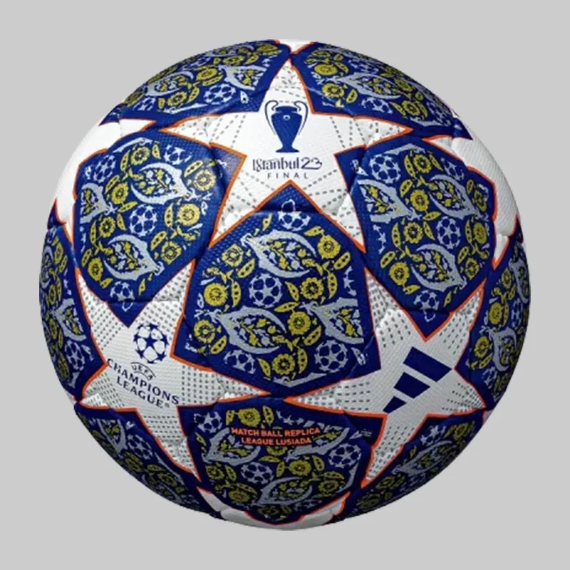 Adidas Size 4 Soccer PU Hand-Stitched Soccer Ball Kids' Blue Orange-2